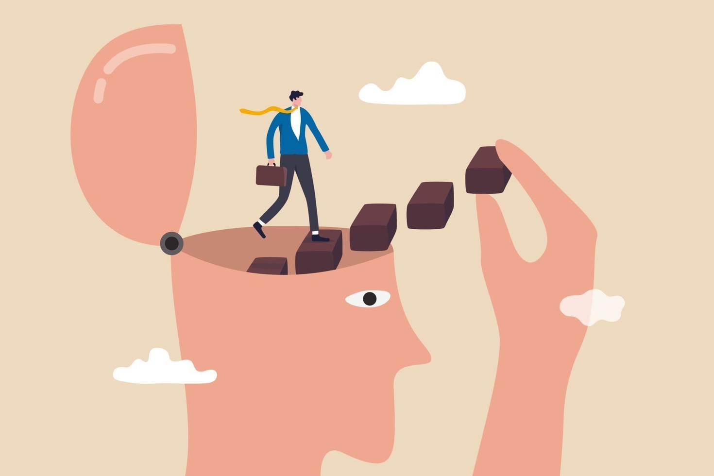 personal-development-self-improvement-or-motivation-to-activate-full-potential-learning-new-skill-to-success-individual-career-growth-concept-businessman-walking-on-staircase-from-h