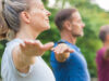 Group of people doing yoga